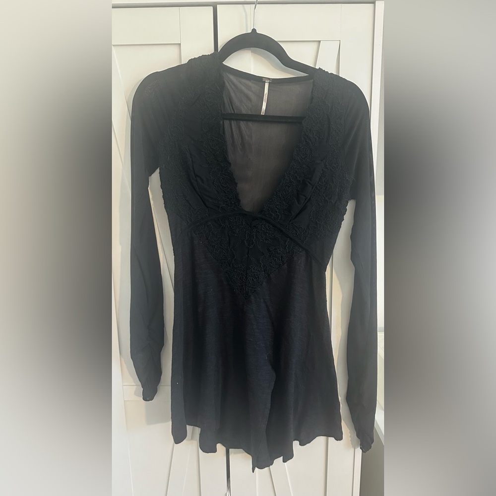 Free People Black Mini Dress